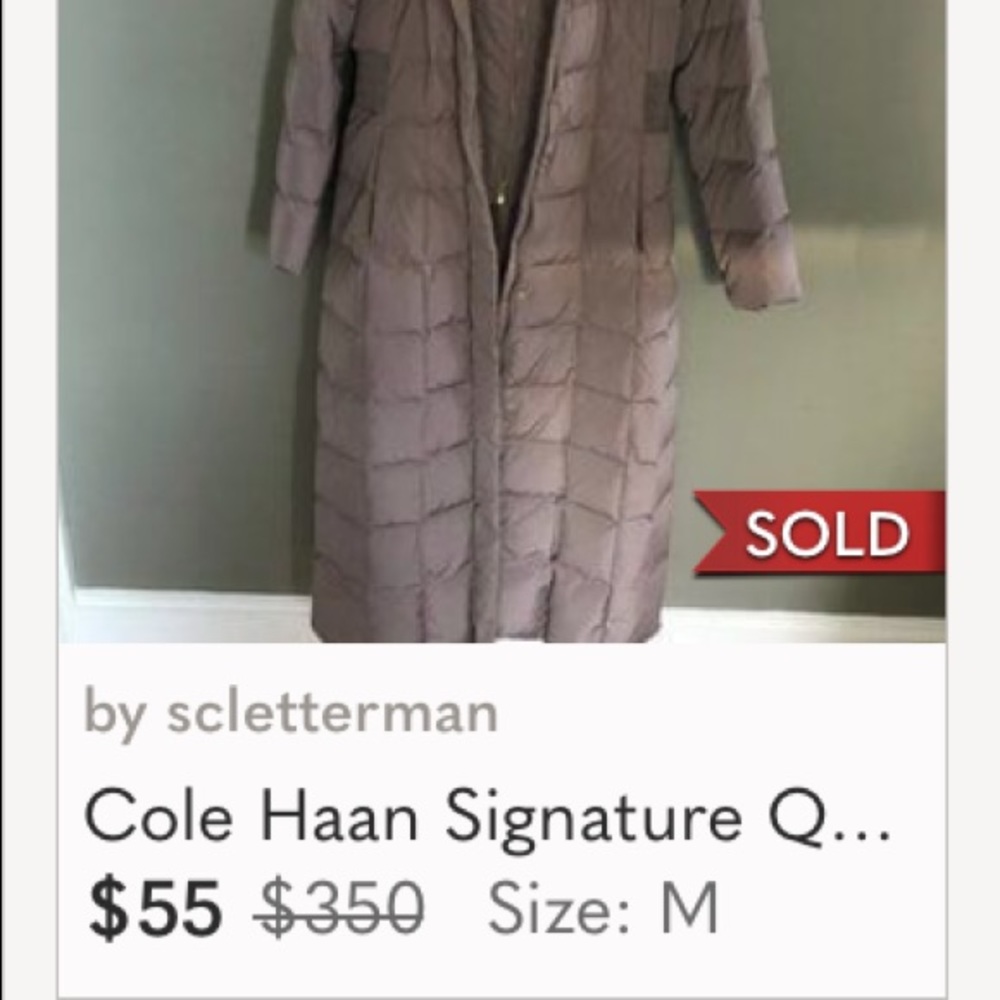 Cole Haan down quilted puffer winter coat - Picture 15 of 16